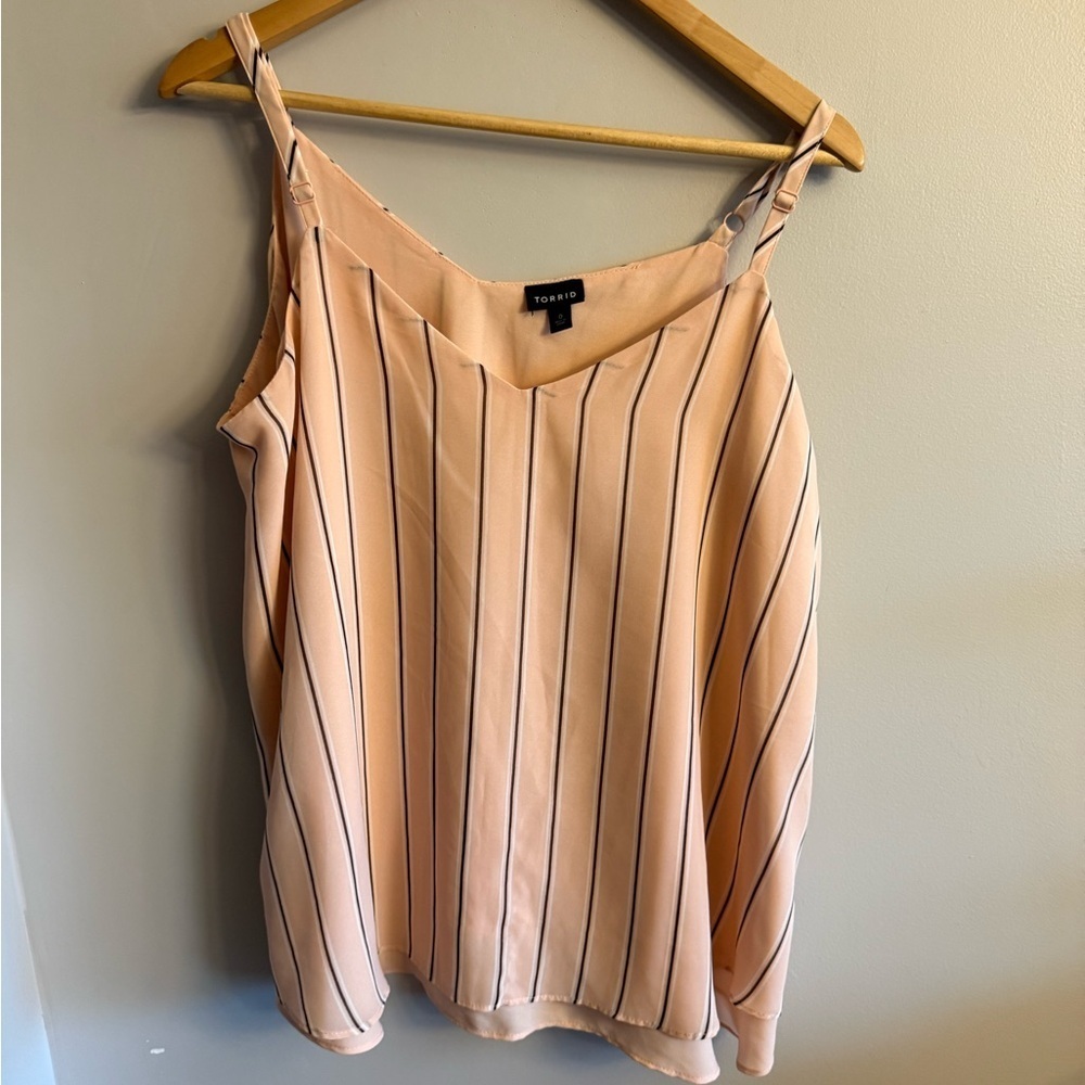 Torrid blush pink striped cami top